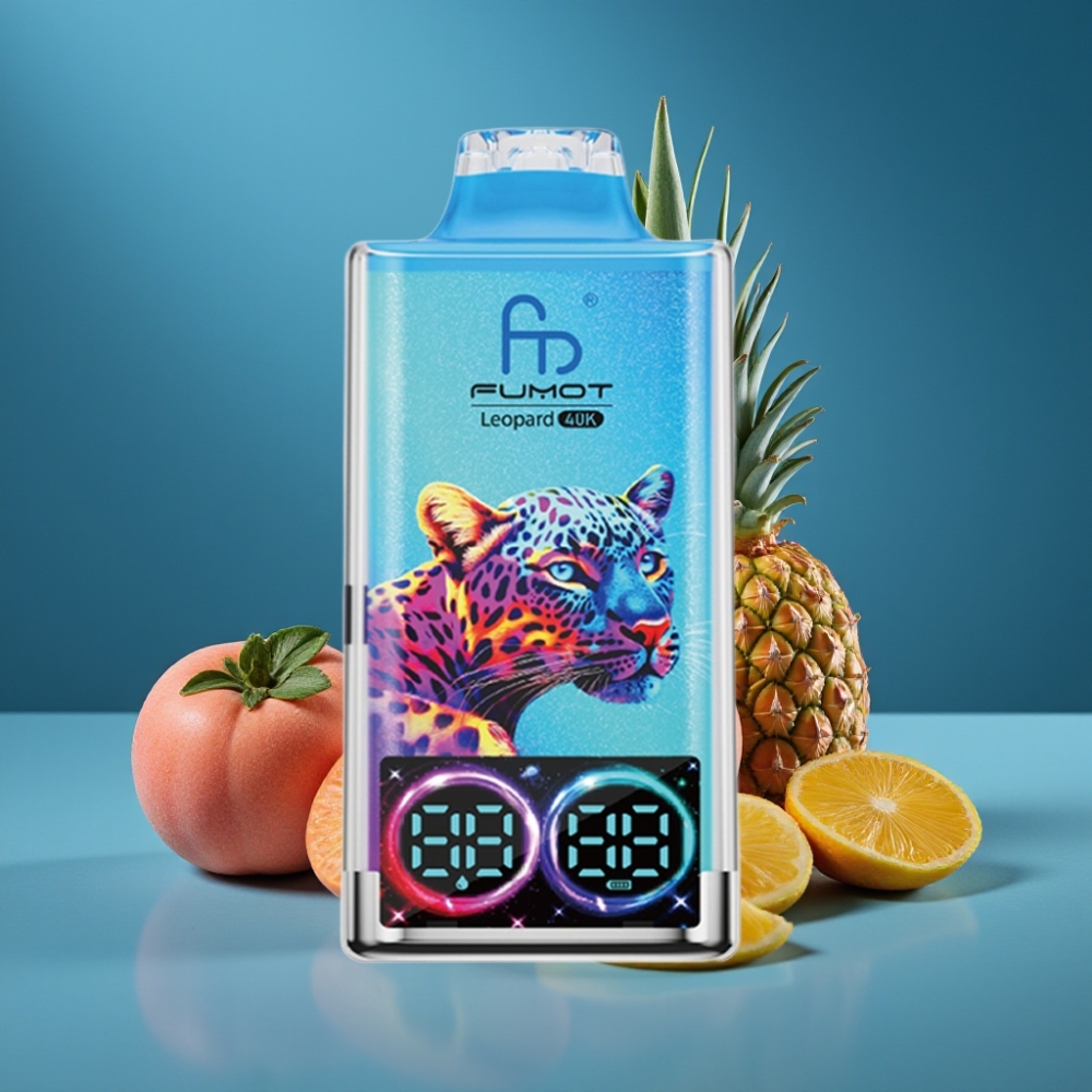Fumot Leopard 40K Puffs Dual Mesh Disposable Vape Perzik Mango Ananas