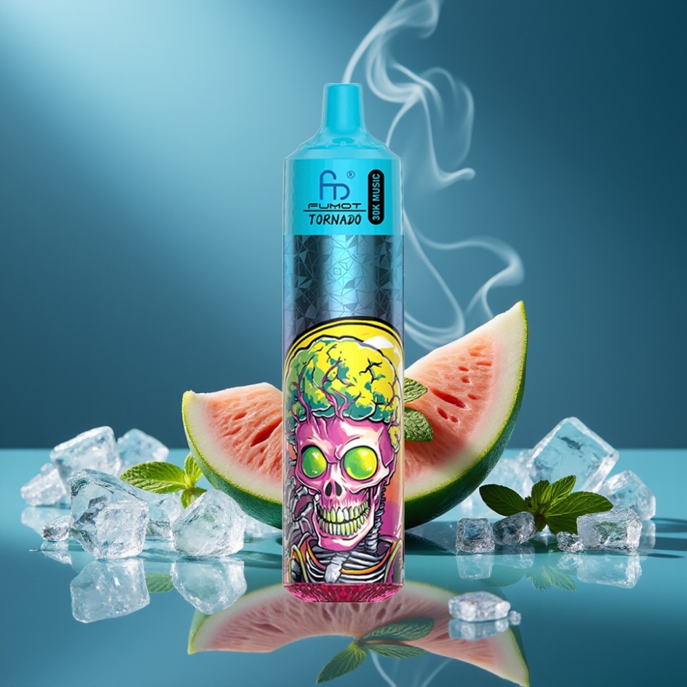 Fumot RandM Tornado 30000 Puffs Munt IJs 30mL 5% LED Display
