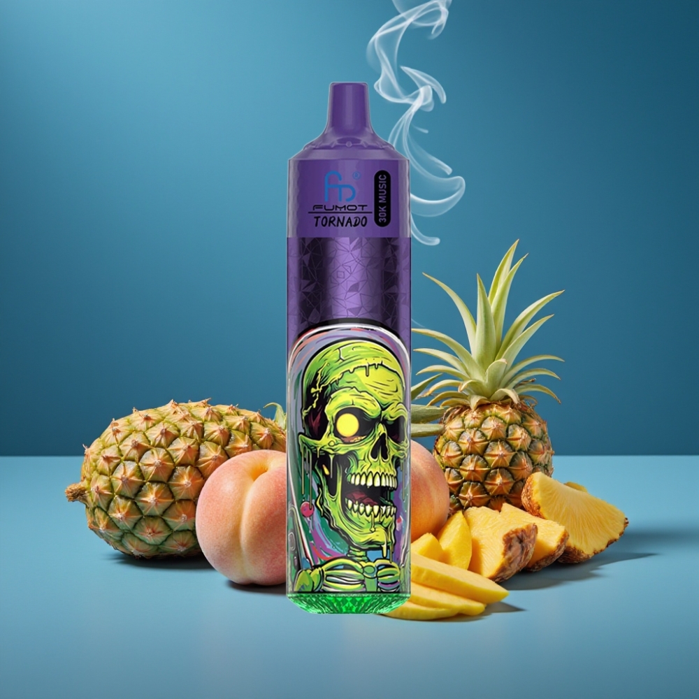 Fumot RandM Tornado Perzik Mango Ananas 30mL 30000 Puffs LED Display