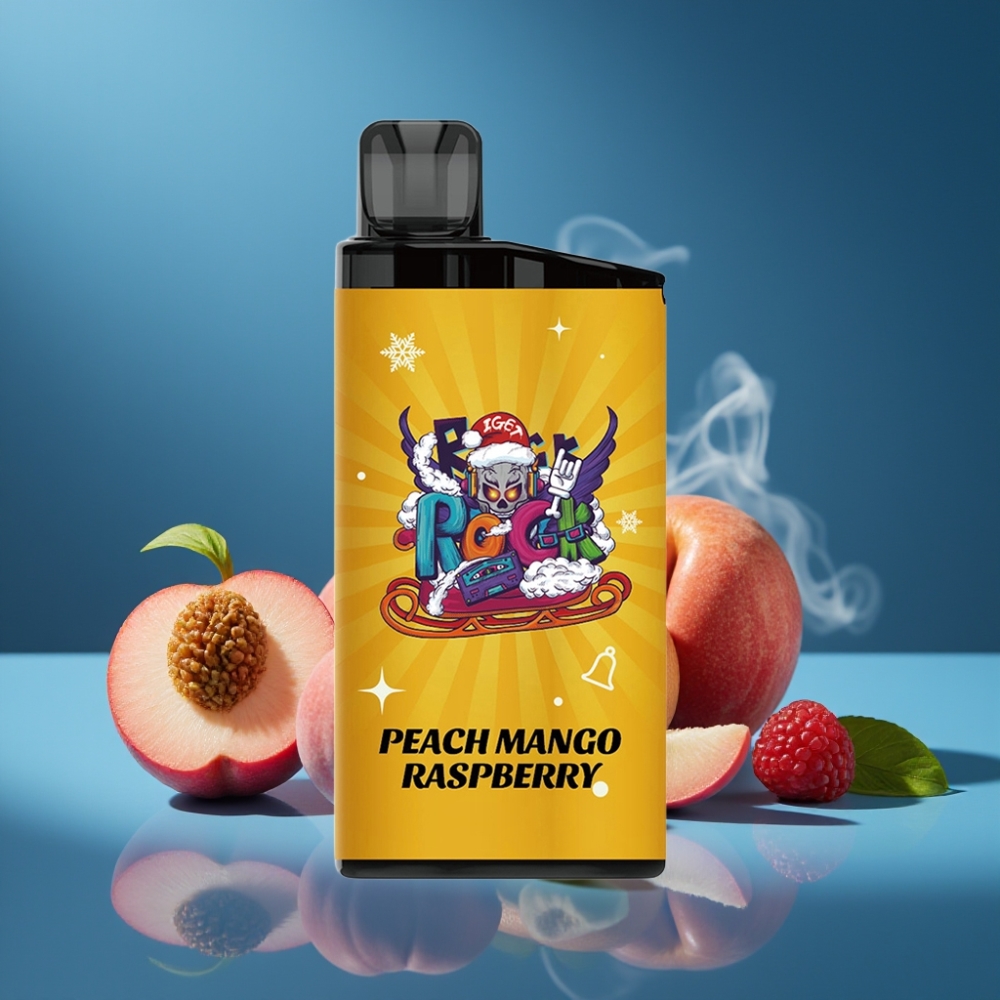 IGET Bar 3500 Puffs 1400 mAh Perzik Mango Framboos vape groothandel België