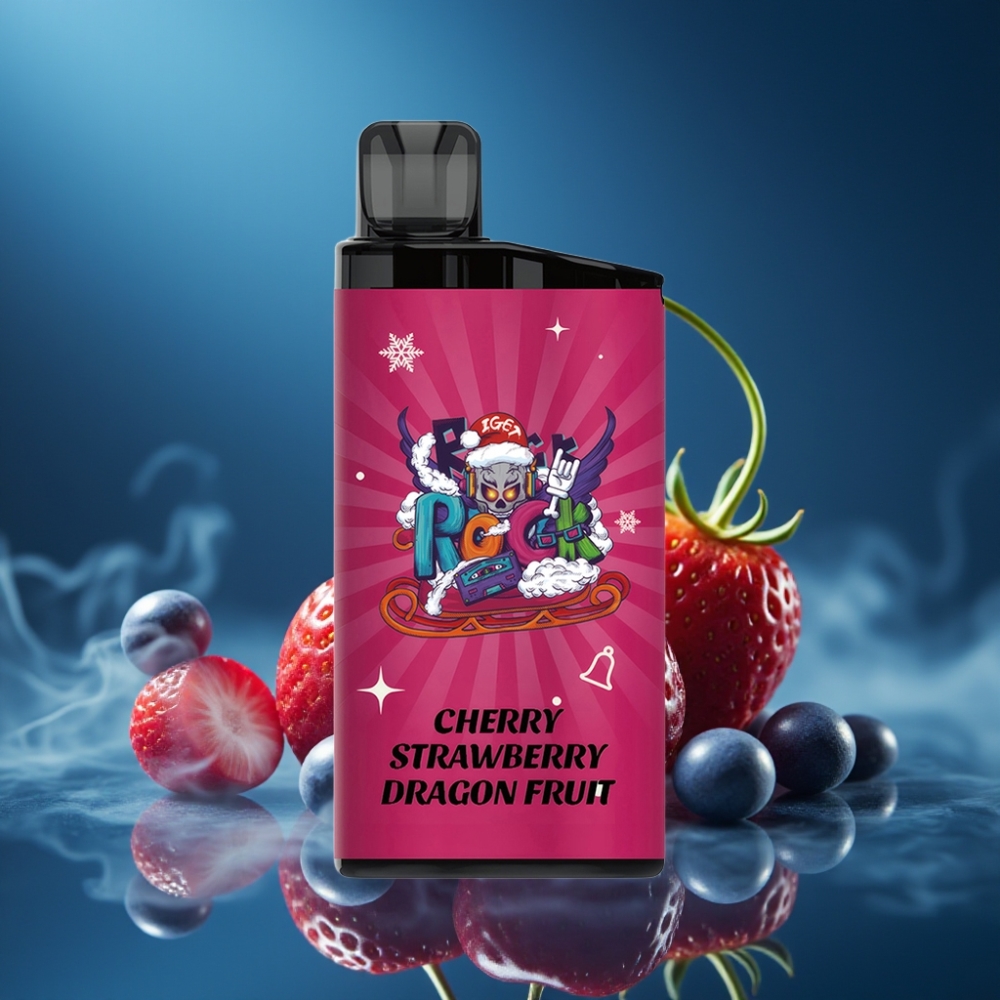 IGET Bar Kers Aardbei Drakenvrucht 3500 Puffs 1400 mAh Mesh Coil