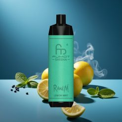 RandM Fumot Shisha 10000 Puffs 18ml Citroen Munt Disposable Vape